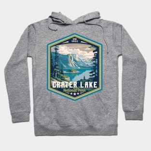 Crater Lake National Park Vintage Outdoor Badge Hoodie